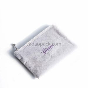 wholesales zipper pouch bag customize jewelry packaging velvet pouch Christmas gift pouch