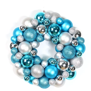 12'' indoor xmas decoration plastic christmas ornament ball wreath