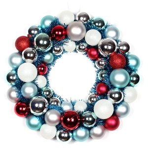 18" corona di palla di Natale in plastica con Base in metallo