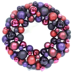 45cm Dia Shatterproof Plastic Christmas Ball Wreath