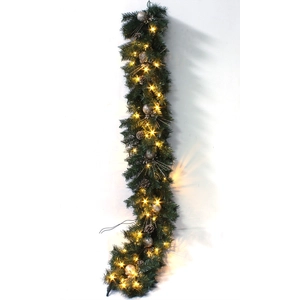 6 ft Noël illuminé Garland