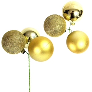 Decorative Plastic Christmas Ornament Ball Pick