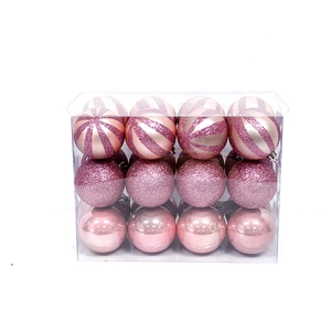 Good Quality Hand-painted Christmas Plastic Ball Ornament