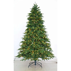 Realista 7,5 pies caliente blanco preiluminado regular árboles de Navidad