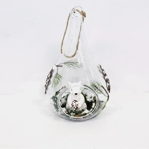 Top Quality Clear Ligthed Hanging Glass Ball  Decoration