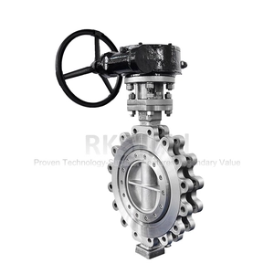 ASME B16.5 STANILESS ACERO GAPORITO GRANDE LUG Triple Válvula de mariposa EXCENTRA Fabricantes API609 Válvula de mariposa industrial