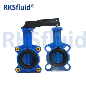 DN65 ISO5752 الكربون الصلب الجذعية مقعد EPDM الحديد الزهر مقبض رافعة فراشة رقاقة صمام