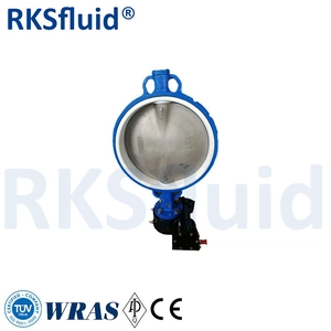 PN16 CF8 PTFE wafer vanne papillon CF8M Corps PTFE doublé Vanne papillon