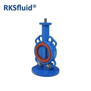 RKSfluid فراشة صمام رقاقة DN80 العارية رمح GGG40 الجسم