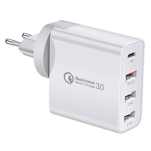 China E-sun 48W PD Charger QC 3.0 Wall Charger 4 Port Universal Travel Adapter UK US EU Plug manufacturer