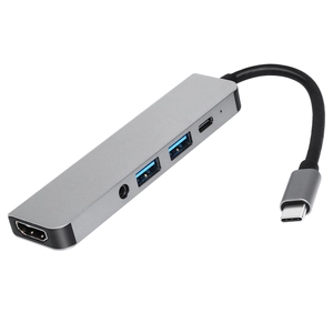 China E-Sun USB C Hub Docking Station Adapter Hub 5 in 1Type C Hub with Audio Jack &2 USB 3.0 Ports & 4K UHD for Type-C Laptops manufacturer