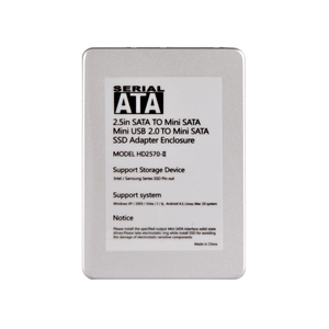 China HD2570-II Mini SATA mSATA SSD to 2.5" HDD Enclosure Case Converter Adapter manufacturer
