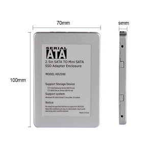 China HD2590-MI 9.0mm mSATA SSD to 2.5  HDD Converter Adapter Case manufacturer