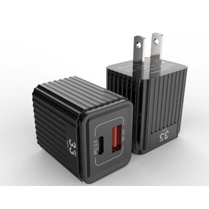 China Mobile Phone Charger GaN 33W Dual USB Port QC3.0 PD3.0 Wall Charger manufacturer