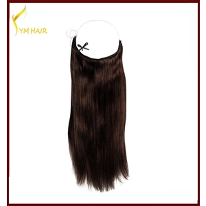 중국 10''-30'' halo human Hair extension Halo Hair Brazilian Human Hair Extensions Mixed colors 제조업체