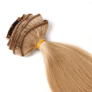 China 100 human hair Clip in hair pieces with high are easiest and most popular hair extensions dubai manufacturer