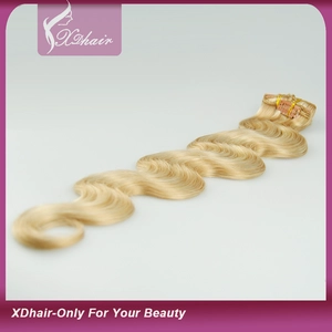 중국 120g Clip in Hair Extensions 100% Human Hair High Quality Cheap Price Manufacture Wholesale Body Wave 제조업체
