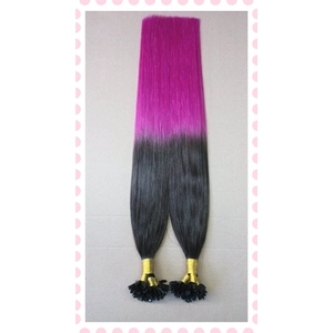 porcelana 14''-26'' Peruvian Hair Ombre Grey Extension 2PCS Silver Grey Ombre Human Hair Weft Gray hair weft fabricante