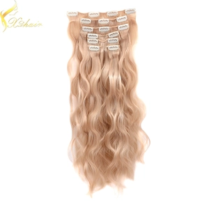 중국 2016 Best sale new arrival luxury double drawn clip in hair extensions double weft 제조업체