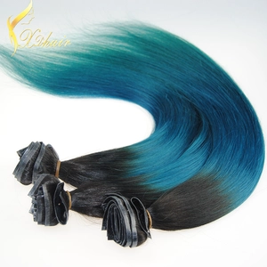 중국 2016 Best sale new arrival luxury double drawn remy ombre 제조업체
