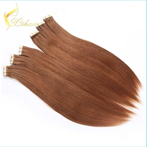 중국 2016 Elegant Straight human Hair On Tape Skin weft New PU Tape In Human Hair Extensions Soft European Hair 제조업체