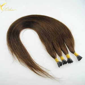 중국 2016 Hot Sale 100% indian human single or double drawn i tips human hair extension 제조업체