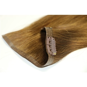 China 2016 Hot Selling!!! Direct Factory Wholesale Double Drawn Thick Ends Remy skin weft Clip In Hair fabricante
