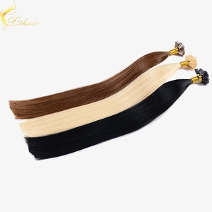 Chine 2016 big discount keratin fusion Italian glue double drawn cheap virgin remy russian nail tip fusion hair fabricant