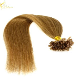 China 2016 double drawn unprocessed remy grey fusion hair extensions Hersteller