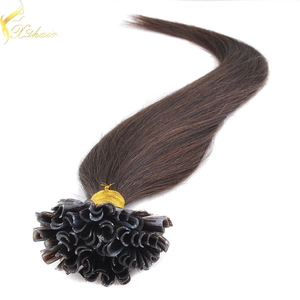 Chine 2016 double drawn unprocessed remy u tip brazilian real human hair fabricant