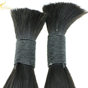 中国 2016 new arrival last 12 months full cuticle double drawn hair bulk for braiding メーカー