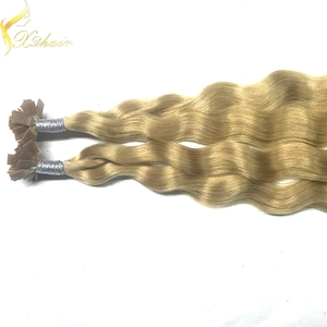 Cina 2016 new high quality double drawn flat tip hair extension remy hair 8a produttore