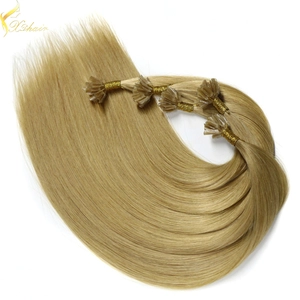 China 2016 unprocessed remy double drawn prebonded curly human hair extensions Hersteller
