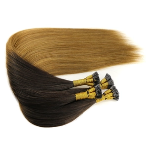 Cina Top grade double drawn ombre 2T color I stick tip hair extensions produttore