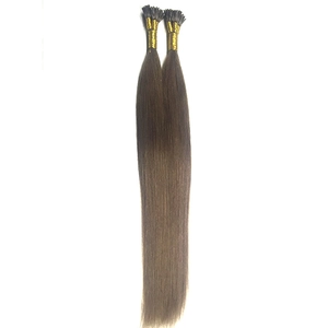 Cina 2017 factory price Italy glue remy i tip hair extensions wavy produttore