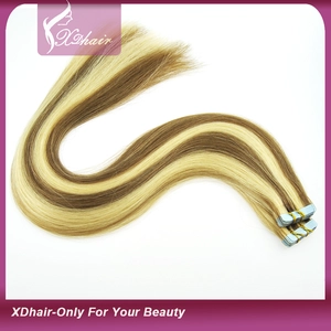porcelana 40 Pieces One Pack Piano Tape Hair Double Drawn Colorful Tape Hair Extensions fabricante