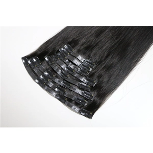 China 7pcs double weft double drawn Clip in remy human hair extensions for women Hersteller