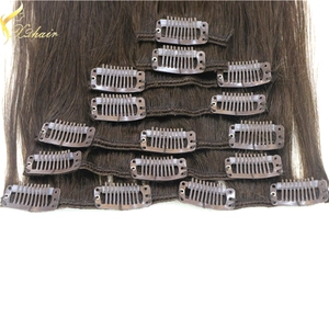 중국 Alibaba China Free Shipping 2016 Hot Selling Factory remy human hair clip in extensions 200g 제조업체