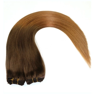 porcelana Aliexpress china ombre color 100% Brazilian virgin remy human hair weft double weft silky straight wave hair weave fabricante