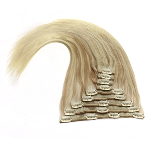 중국 Aliexpress china wholesale factory price full ending 100% Brazilian virgin remy human hair double weft clip in hair extensions 제조업체