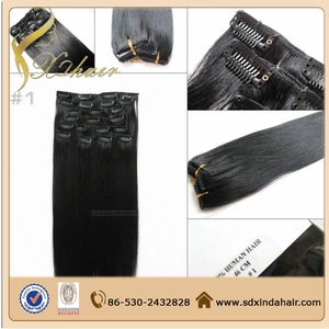 중국 Amazon Top Sellers Wholesale Best Selling Brazilian Cheap 100% Human Hair Clip In Hair Extension 제조업체