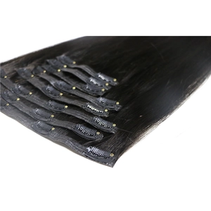 중국 Best Selling Strong Double drawn 18" color light wave virgin human hair clip in colored hair extensions 제조업체