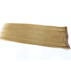중국 Best selling double weft double drawn cheap virgin remy clip in hair extension dropshipping 제조업체