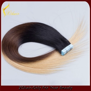 Cina Best selling products new style blue glue 100% Indian virgin remy hair two tone Germany glue tape hair extension produttore