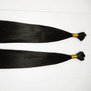 China Black human hair bulk 100g per bundle double drawn human hair Hersteller