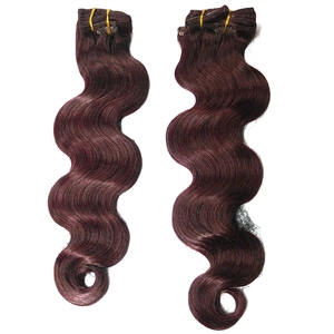 중국 Body wave clip in human hair extension weft machine hair weaving 제조업체