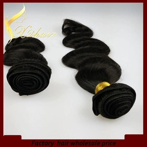 Cina Body wave human hair machine wavy hair extension produttore
