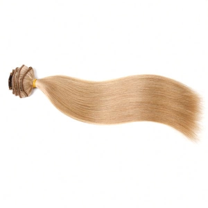 China Brazilian hair Clip in weave human hair 30 inch blonde with high are easiest and most popular hair extensions manufacturer
