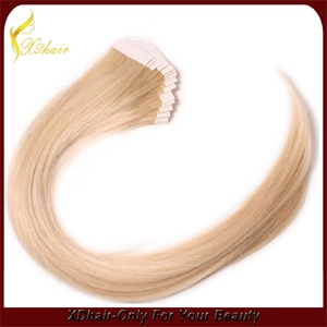 Cina Cheap high quality best blue glue100% Brazilian virgin remy hair Germany blue glue double drawn tape hair extension produttore