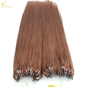 中国 Cheap silky straight blonde 100% human remy 0.8g micro ring invisible hair extension メーカー